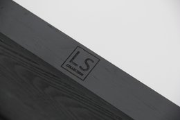 LS Collection® - Rettangolo 40x20cm - Vassoio - Portacandele - Portacandele - Vassoio da portata - Vassoio in legno - Vassoio in legno - Plateau - Decorazione - Accessori per la casa - Nero Opaco