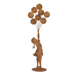 Dekoration Bild Kind 27x12x80 cm Brown Metall