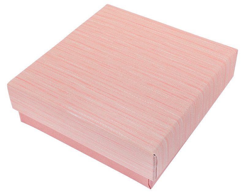 Papp Schmuckboxen, rosa, VE12, 9 x 9 cm