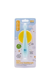 Babyton Silicone toothbrush with safety shield for babies and toddlers