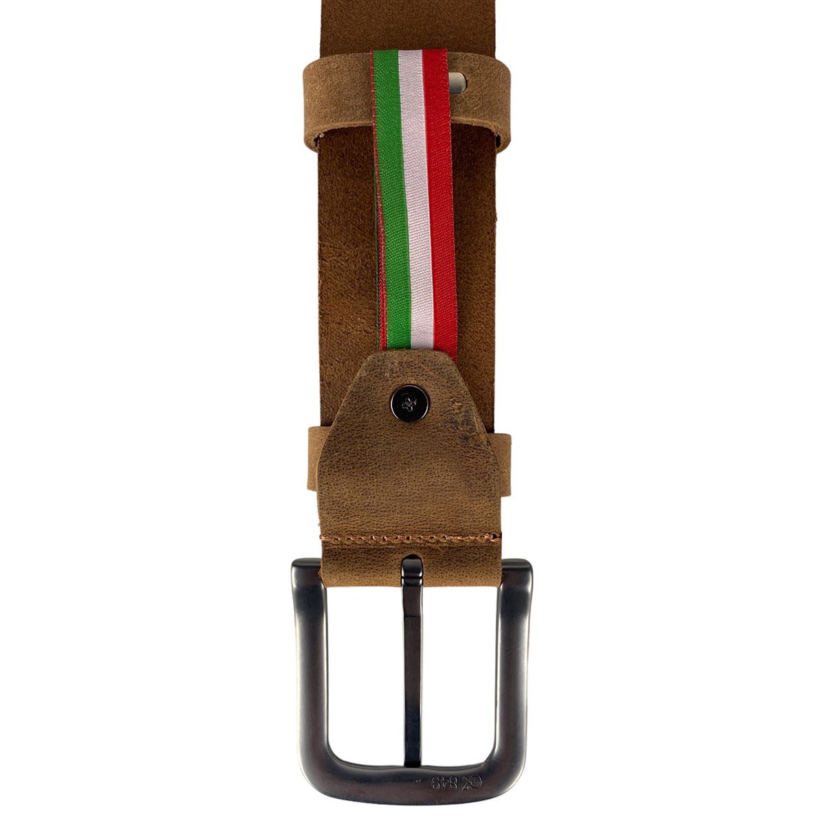 Herrengürtel - Damengürtel - Braunes italienisches Leder - 4 cm breiter lässiger Ledergürtel