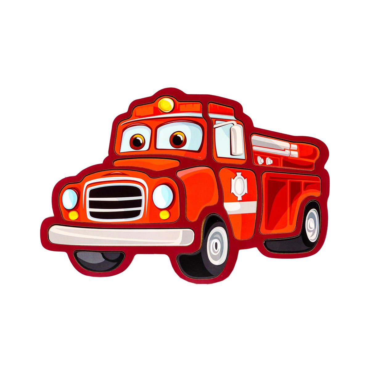 Wooden Fire Truck Puzzle for Kids