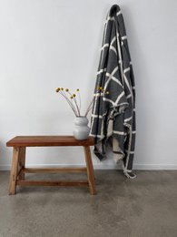 Muslin blanket - gray-white - 2.20 x 2.50 m FAIR