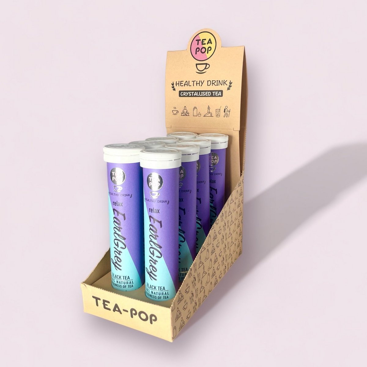 Earl Grey Tea-Pop, thé gourmand à infusion rapide (plateau de 8 tubes)