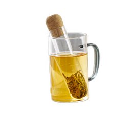 Te-infuser i glas med korkprop - 2 størrelser tilgængelige