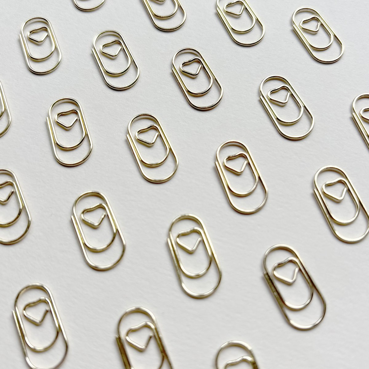 Bracket Heart Heart Clip Gold Metal Office Clip Paper Bracket (PU = 10 stuks)