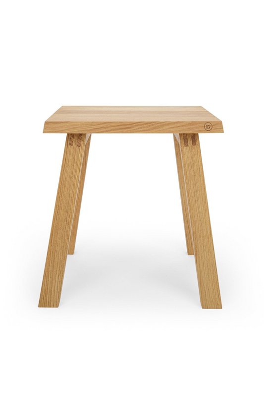 Eleganter Hocker »Fritz« aus Eichenholz