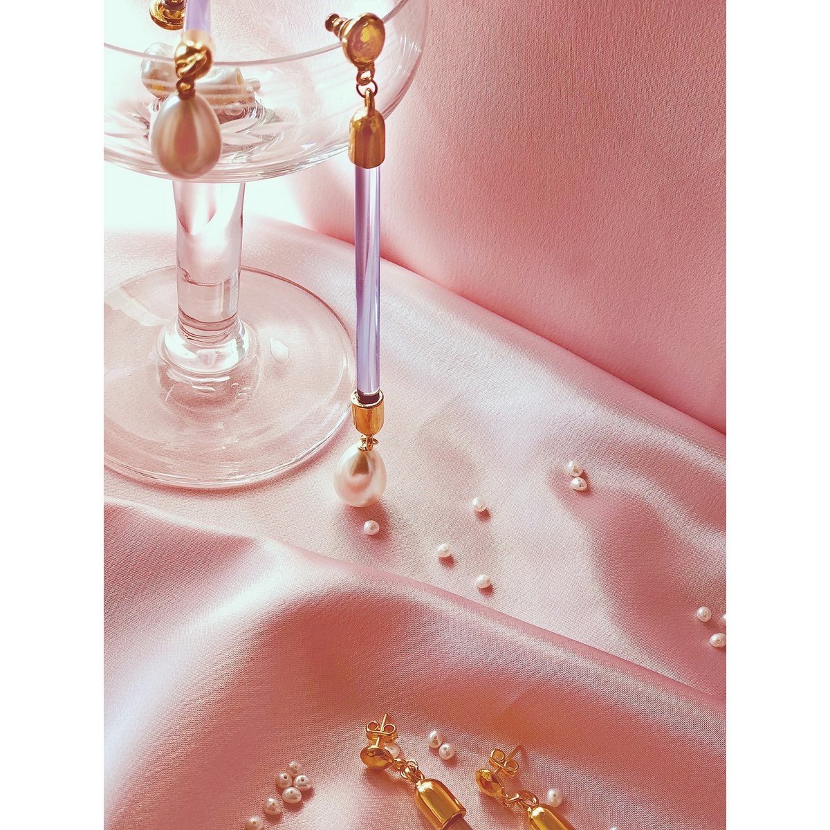 IBIZA BLUE GOLD EARRINGS