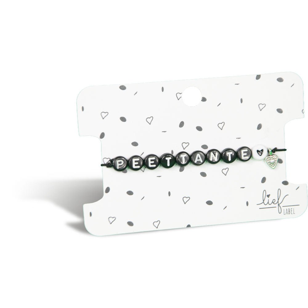 Bracelet Godmother Black and white with charm