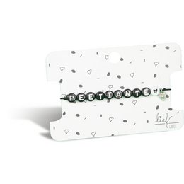 Bracelet Godmother Black and white with charm