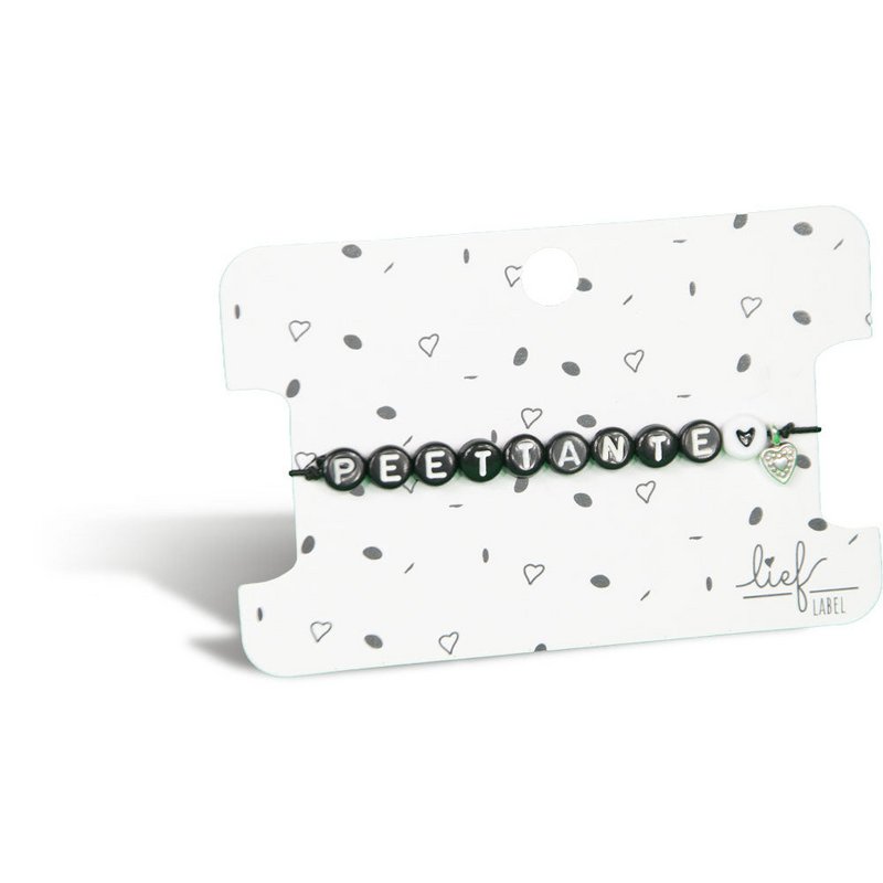 Bracelet Godmother Black and white with charm