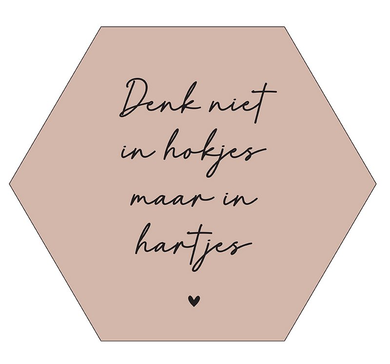 Wall hexagon boxes hearts pink