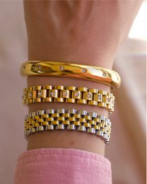 Yura - Woven Gold Silver Watch Chain Bracelet