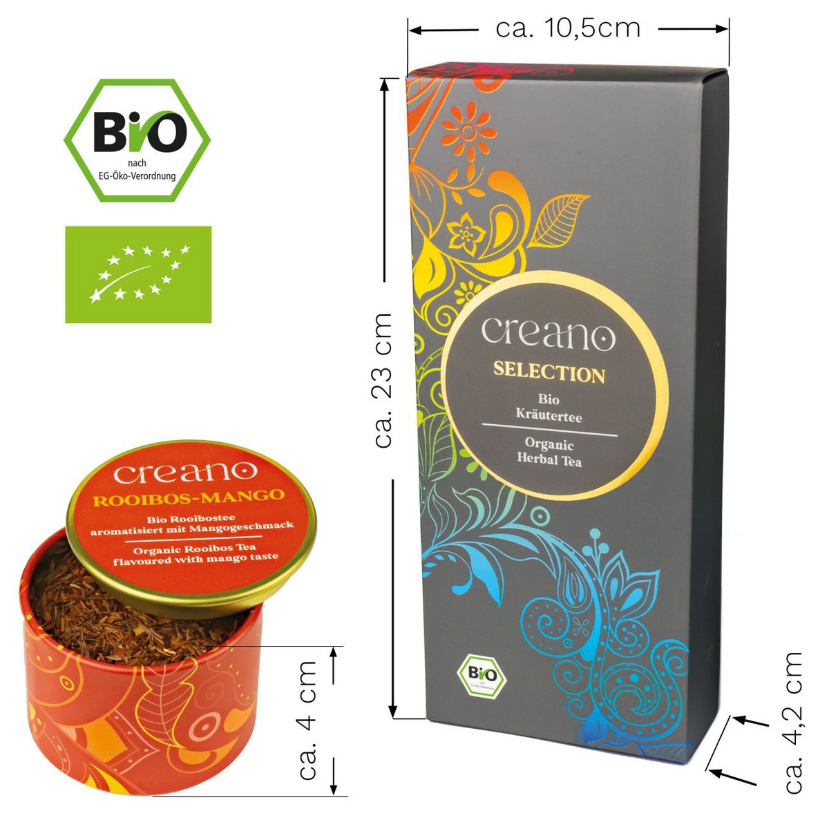 Creano Bio Kräutertee-Mix 3er Dose Grobschnitt