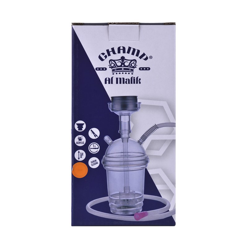 Shisha-Komplettset – ideal für Reisen, Strand, Festivals – Shisha mit Silikonschlauch, Zange, Wasserpfeife, komplettes modernes Acrylglas-Set