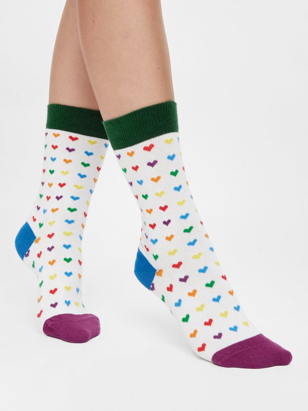 Bio Socken Hearts - Bunte Socken mit bunten Herzen