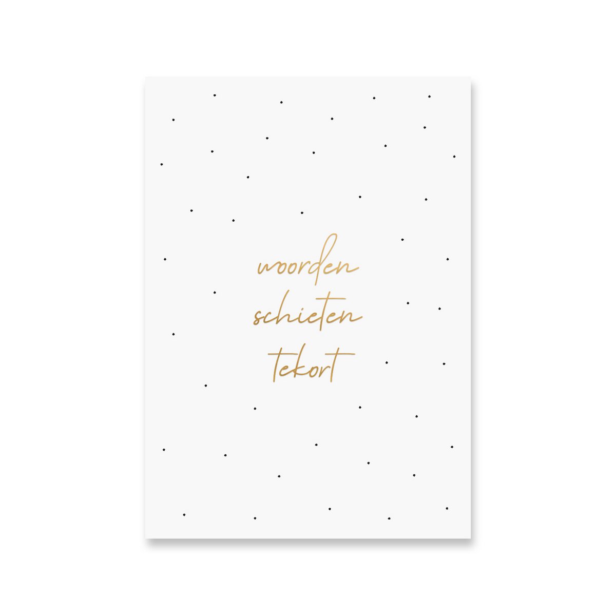 Card Words shortage | Gold foil