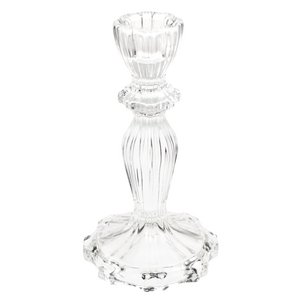 Tall glass candle holder - Clear