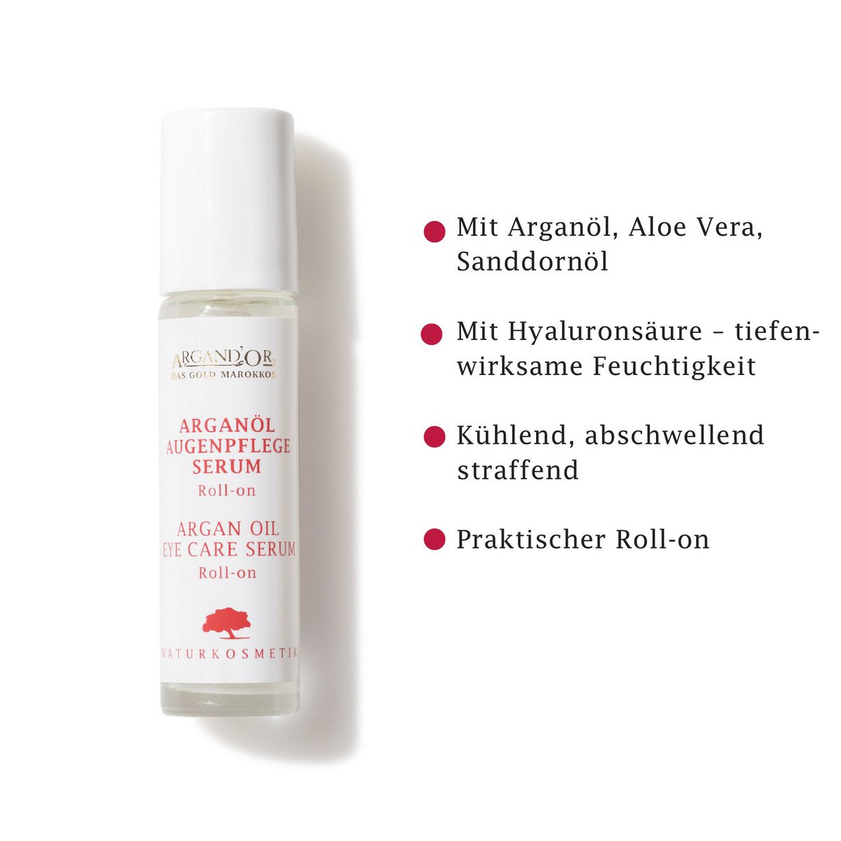 OLEJ ARGANOWY SERUM PIELĘGNACYJNE POD OCZY - ROLL-ON 10 ML