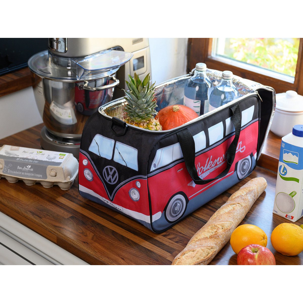 Volkswagen VW T1 Bus Koeltas (25 l) - Rood & Zwart