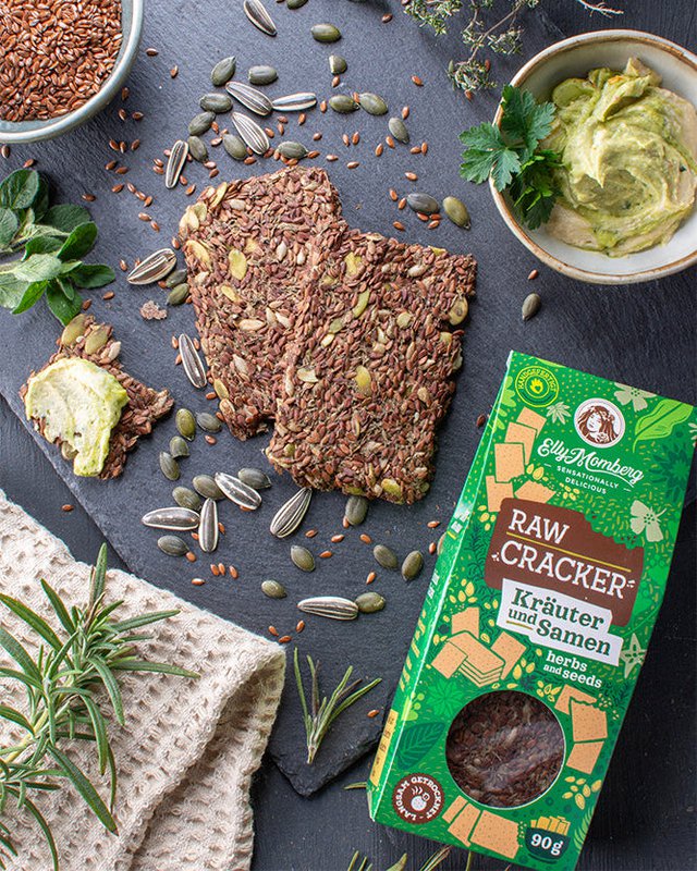 Lijnzaadcrackers met kruiden & zaden | Glutenvrij | 90g
