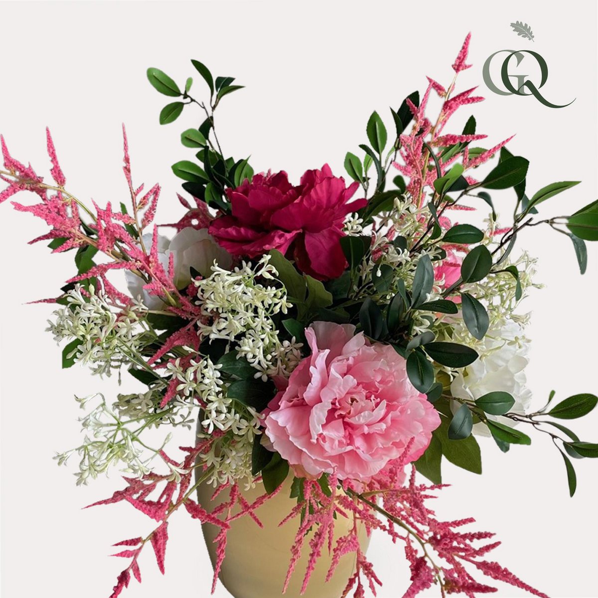 Flores artificiales - Ramo L - Rosa Brillante - 80cm