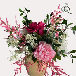 Kunstige blomster - Bouquet L - Shiny Pink - 80cm