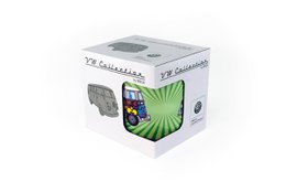 Volkswagen VW T1 Bus Kaffeebecher 370 ml in Geschenkbox - Love Bus/Grün