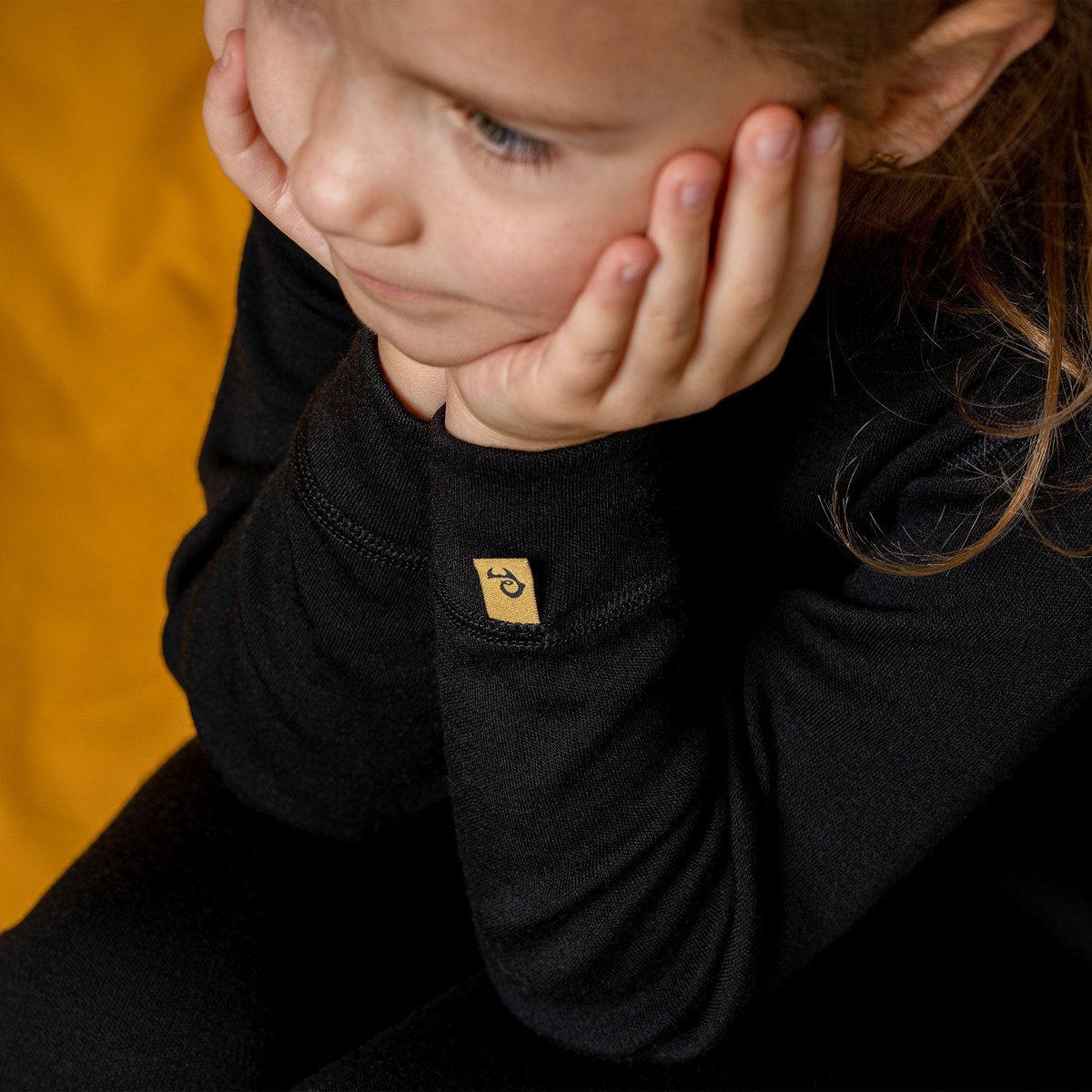 T-shirt à manches longues pour enfant 250 Merino Black
