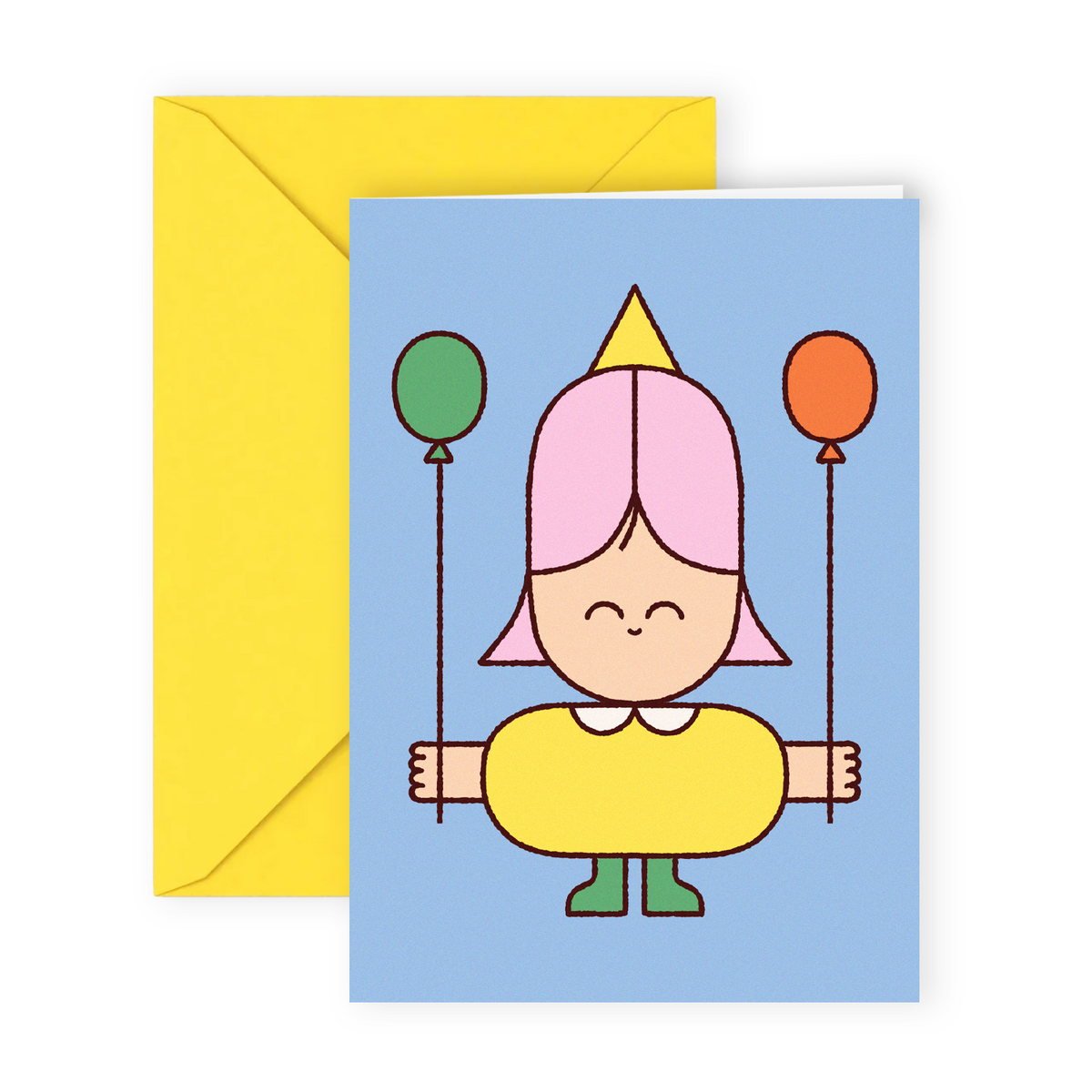 Tarjeta de Cumpleaños Globos Azules (Formato A6)