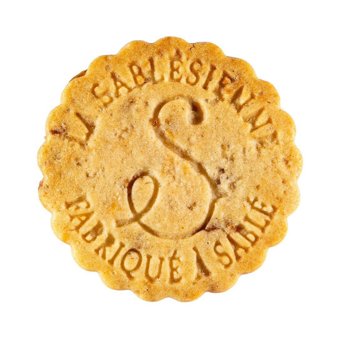 Shortbread cookies with caramel chips and organic tonka bean - 37 g cardboard box