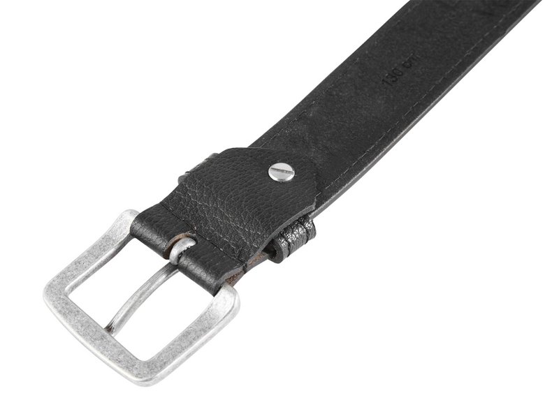 Leonardo Verrelli genuine leather belt, black