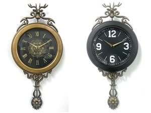 RELOJ PARED HIERRO 27X7,5X57,5 PENDULO 2 SURT. RE198977
