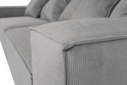 Van Morris 4-seater, Concrete Grey, Exclusive Corduroy from the Belgium company BRUTEX