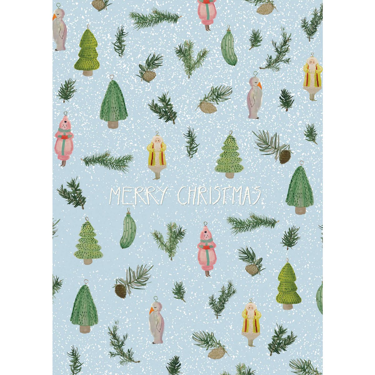 Cartolina con piccoli ornamenti (ecologica)