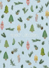 Cartolina con piccoli ornamenti (ecologica)