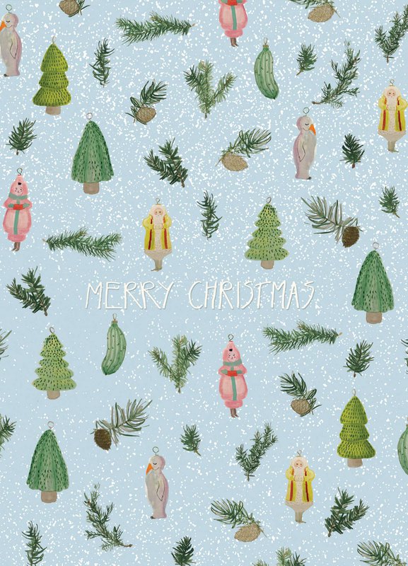 Cartolina con piccoli ornamenti (ecologica)