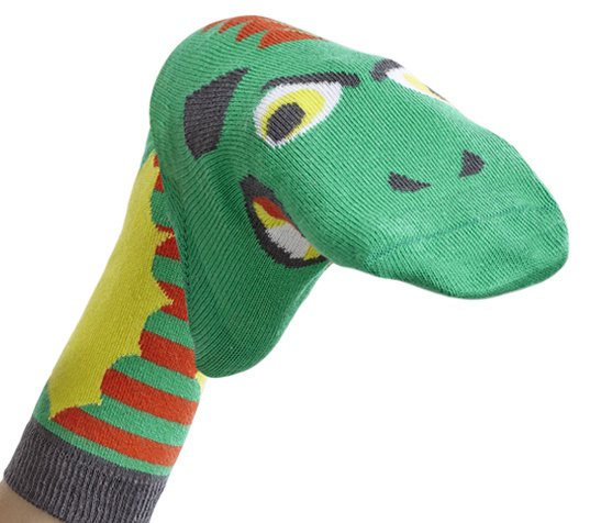 Calzino per bambini fantoccio calzino drago