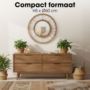 Wall mirror Ludy Light brown