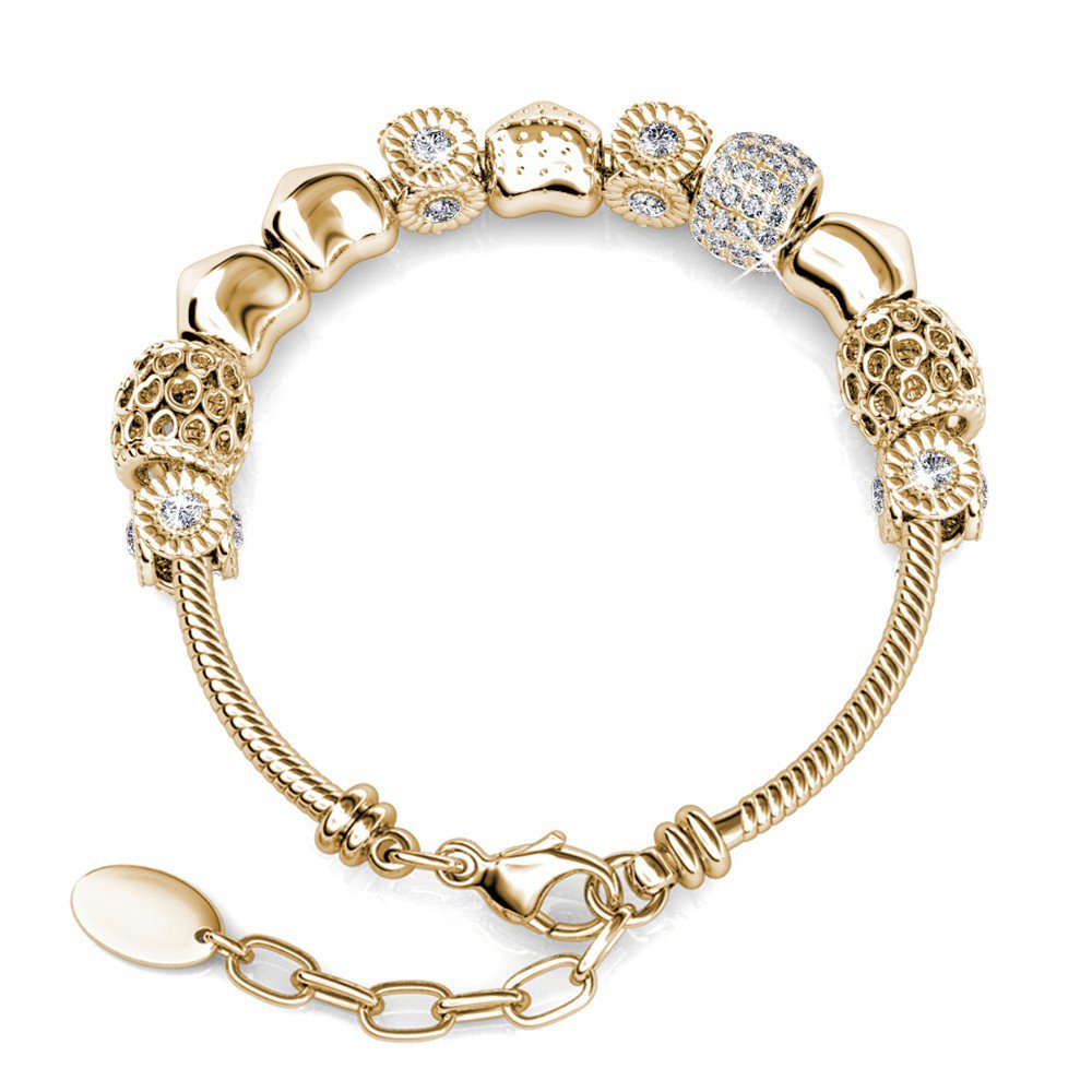 Radiant Charm Bracelet - Gold and Crystal