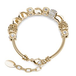 Radiant Charm Bracelet - Gold and Crystal