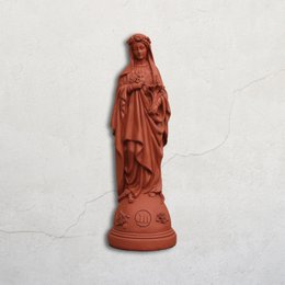 Statuette Mary med blomster