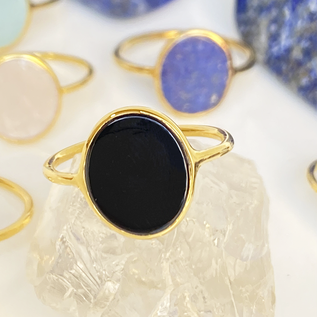 Doré base argent Onyx Noire 50