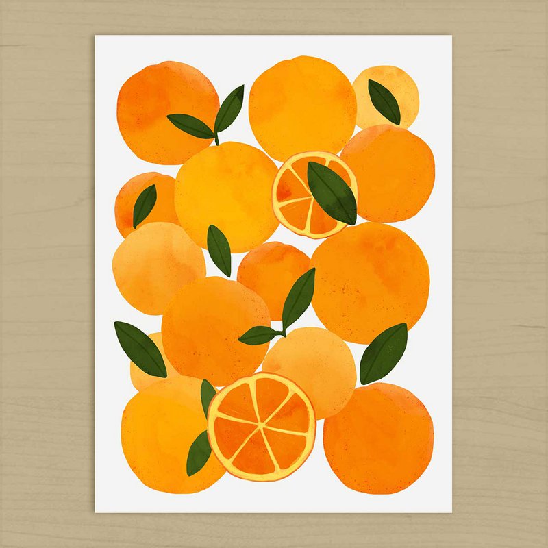 Appelsiner kunsttryk