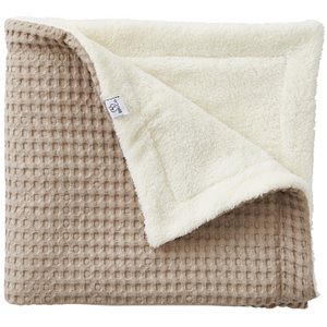 Maxi baby blanket in latte embossed cotton