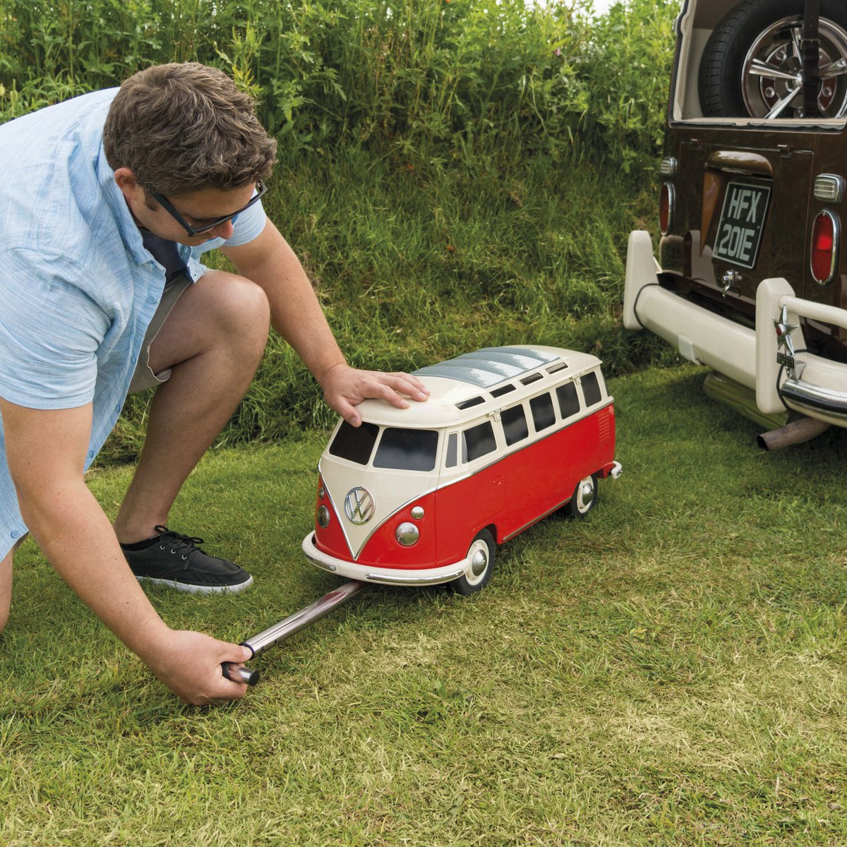 Volkswagen VW T1 Bus mobile tragbare Kühlbox – rot