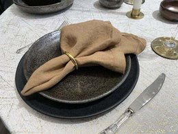Linen table napkin Cinnamon