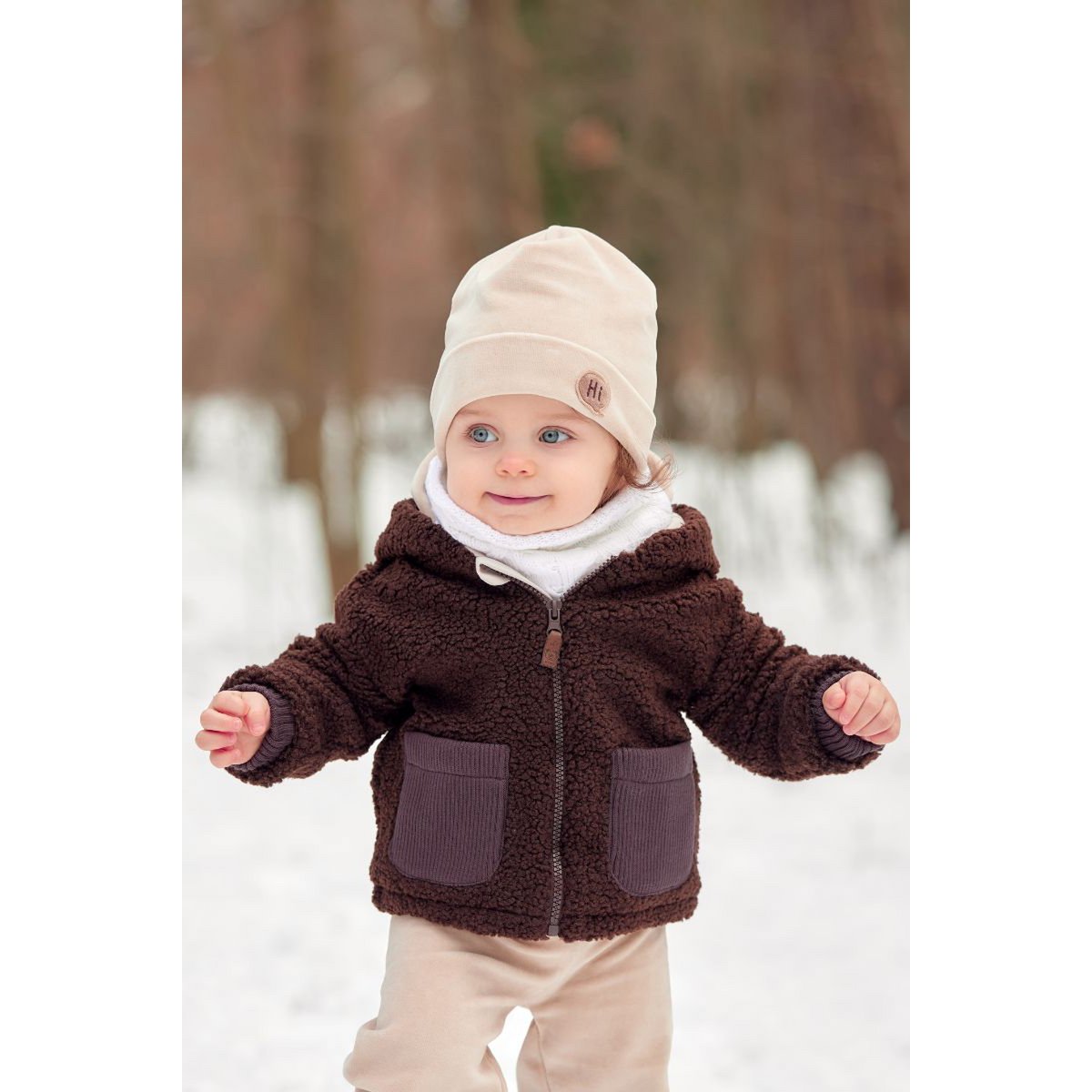 Giacca in peluche per bambini LEO BROWN