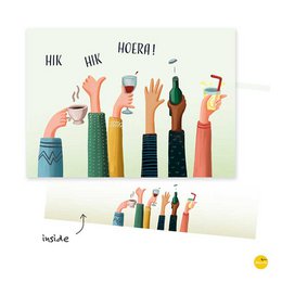 greeting card Hik Hik Hooray