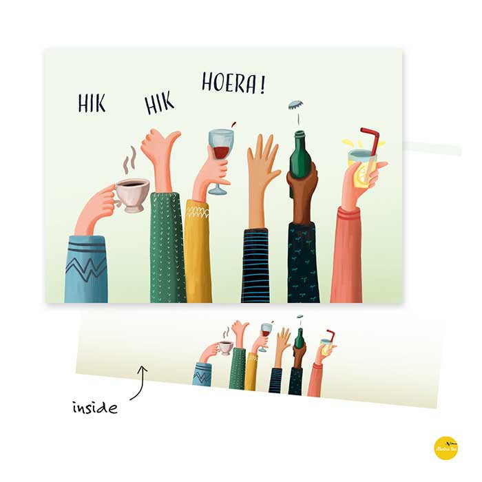 greeting card Hik Hik Hooray